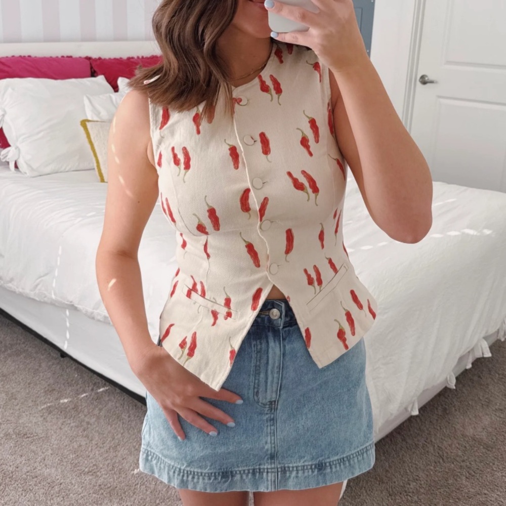 Chili Pepper set- vest and pants